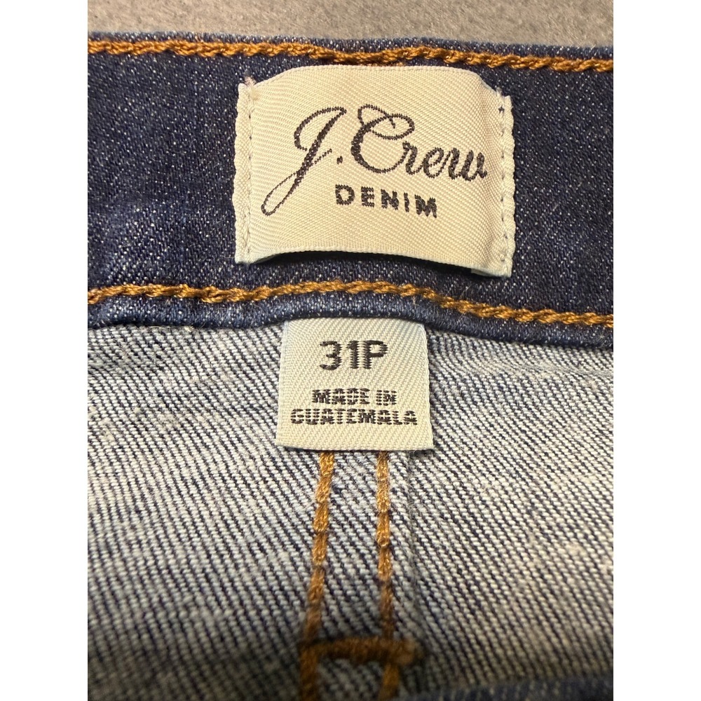 J.Crew 9" Toothpick Skinny Jeans Dark Indigo Blue Petite 31P Classic Core/Preppy - Picture 3 of 7